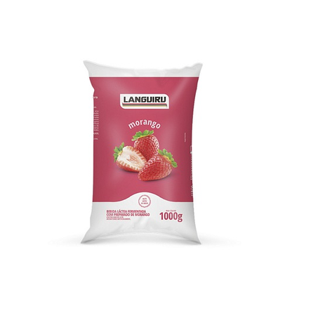 Bebida Láctea Languiru Morango Saco 1LT