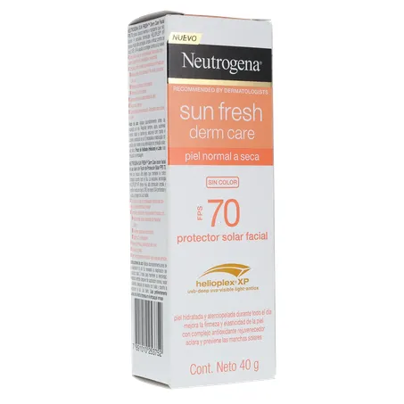 PROTETOR SOLAR FACIAL NEUTROGENA SUN FRESH DERM CARE SEM COR FPS 70 40G 360-15