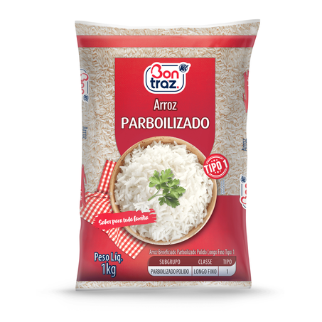 Arroz Parbolizado Bontraz Pacote 1Kg
