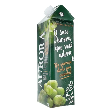 SUCO DE UVA INTEGRAL BRANCO AURORA TP 1,5L 360-6