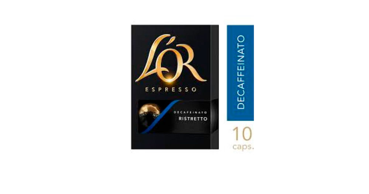 CAFÉ LOR ESPRESSO RISTRETTO DECAFEINADO 10 CÁPSULAS CX 52G