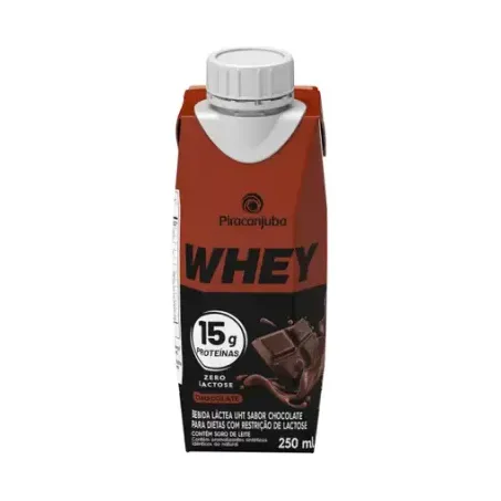 BEBIDA LACTEA 250ML WHEY 15G CHOCOLATE PIRACANJUBA