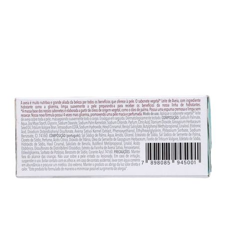 Sabonete Barra Vegetal Davene sem Perfume Leite de Aveia Clássico Caixa 90gr 360-4
