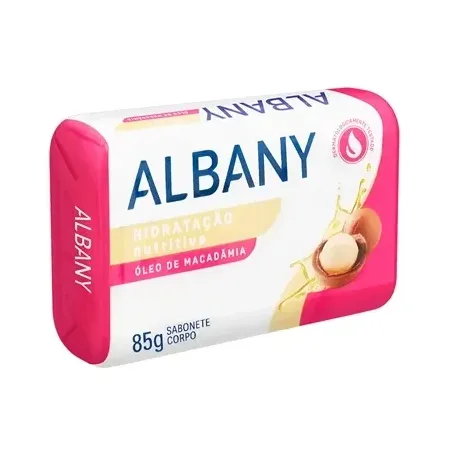 Sabonete Albany Em Barra Óleo De Macadâmia 80g 
 