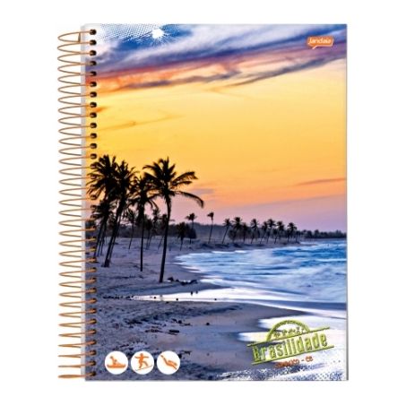 Caderno Espiral Jandaia 1/4 48 Folhas Embalagem 1UN
