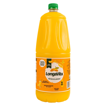 Suco Pronto Longavita Laranja Integral Embalagemitros 2LT