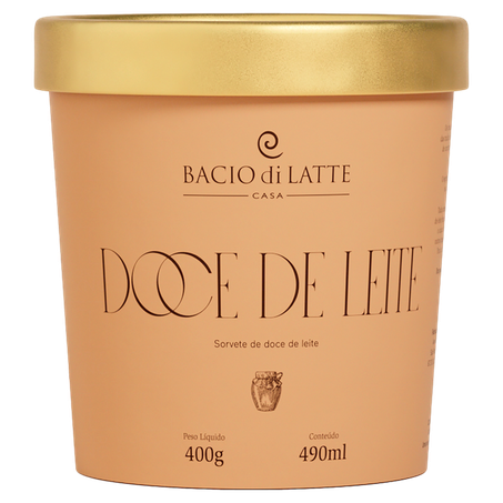 GELATO DOCE DE LEITE BACIO DI LATTE CASA POTE 490ML