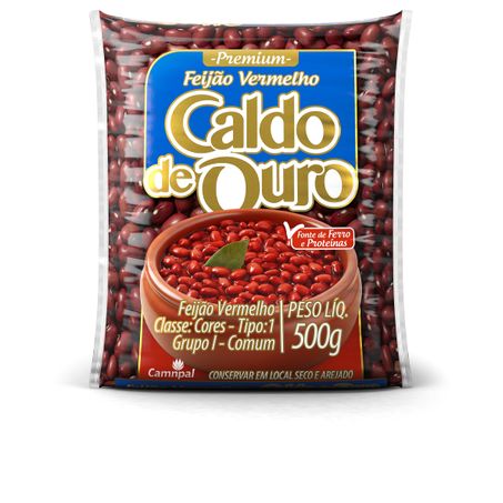 FEIJAO VERMELHO CALDO DE OURO T-1 500 GR          