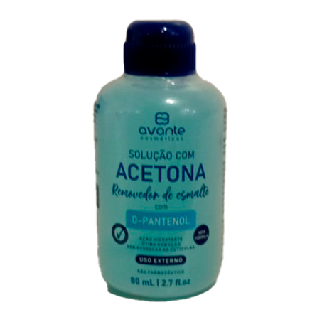 REMOVEDOR DE ESMALTE AVANTE COM ACETONA E SILICONE 80ML