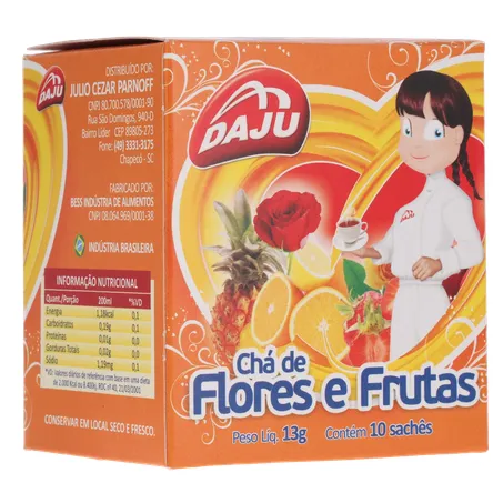 Cha daju flores e frutas 10sc 360-33