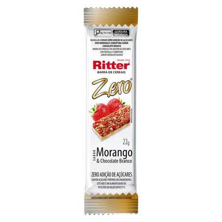 Barra cereal ritter 25g morango e chocolate zero açucar