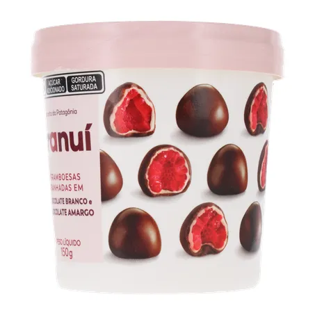 Framboesa Coberta C/Chocolate Amargo Franui Cong 150g 360-6