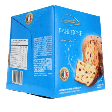 PANETTONE CASAREDO COM FRUTAS CRISTALIZADAS CAIXA 400G 360-32
