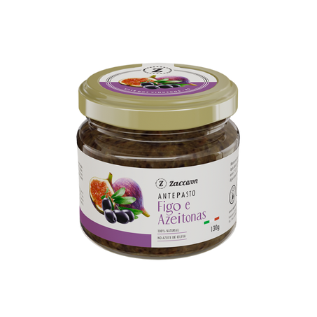 ANTEPASTO ZACCARON FIGO/AZEITONA VIDRO 130G