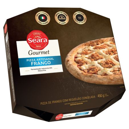 Pizza seara gourmet 450g frango c/requei