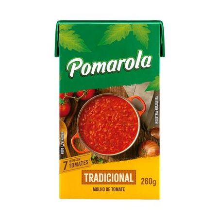Molho de Tomate Tradicional Pomarola Caixa 260G