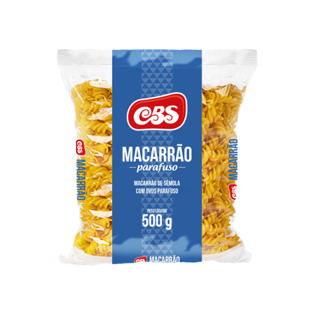 Massa cbs c/ovos parafuso 500g