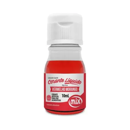 Mix-corante 10ml vermelho morango