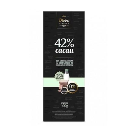 CHOC BAR DIVINE 100G 42% RED 25% AC