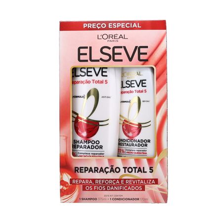 KIT ELSEVE RT5 SHAMPOO 375ML + CONDICIONADOR 170ML