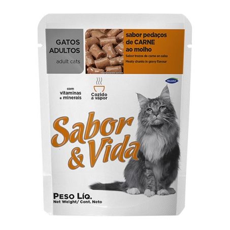 RACAO GATO SABOR E VIDA ADULTO CORDEIRO 85G
