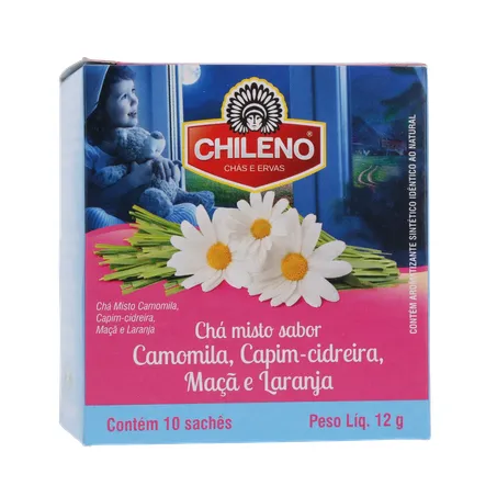 Chá Misto Chileno Camomila, Capim-Cidreira, Maçã e Laranja Sachê 1.2gr - Caixa com 10un - 12gr 360-35