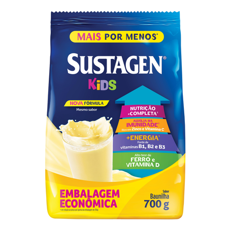 Composto Alimentar Sustagen Kids 700g - Baunilha - Sachê