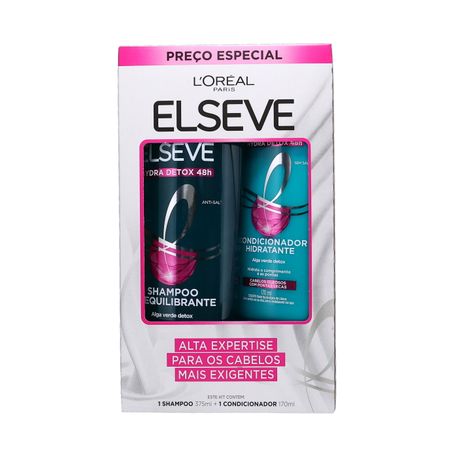 KIT ELSEVE HYDRA DETOX SHAMPOO 375ML + CONDICIONADOR 170ML