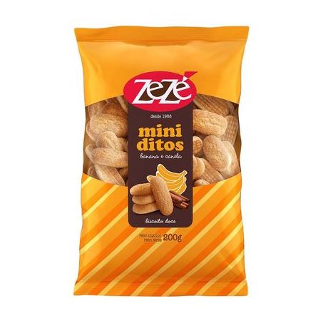 BISCOITO ZEZE MINIDITOS BANANA/CANELA 200G