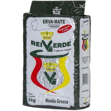 Erva mate rei verde 1kg vacuo moida grossa