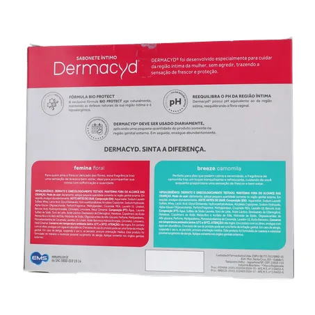 KIT SABONETE ÍNTIMO LÍQUIDO DERMACYD BREEZE CAMOMILA 200ML + 2 UNIDADE FEMININA FLORAL 200ML LEVE 3 PAGUE 2 360-19