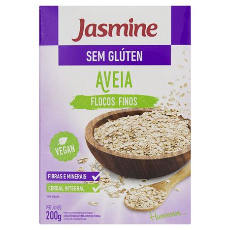 Aveia em flocos finos jasmine caixa