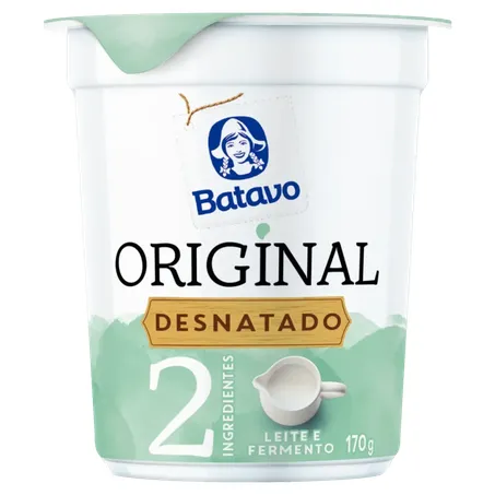 Batavo Iogurte Natural 170G Desnatado