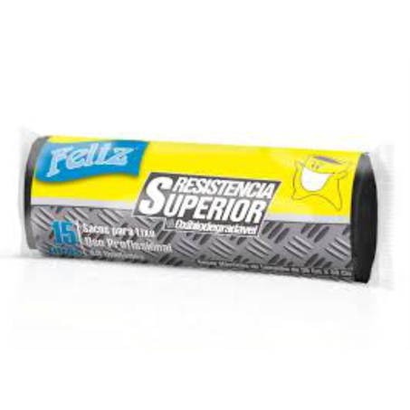 SACO DE LIXO FELIZ OXI-BIO SUPERIOR 15L