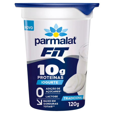 Iogurte Parmalat 120g - Sem Lactose -  Zero Açúcar - Semidesnatado - Tradicional