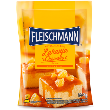 MISTURA BOLO FLEISCHMANN LARANJA CREMOSO 390G