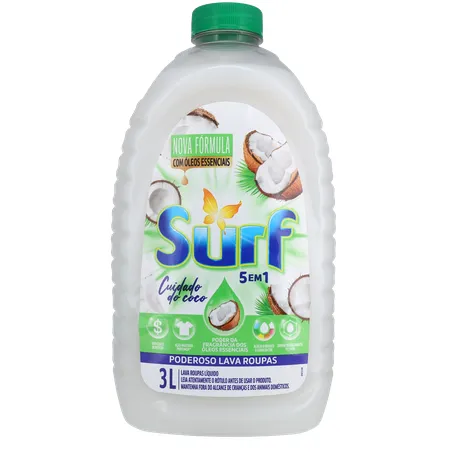 Lava Roupas Líquido Surf Coco 3l