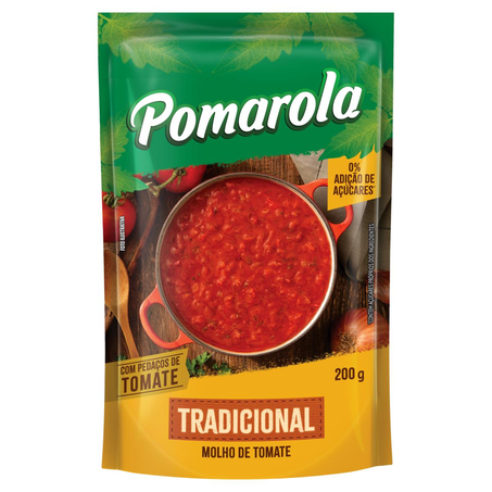 Molho de Tomate Pomarola 200g - Tradicional -Sachê