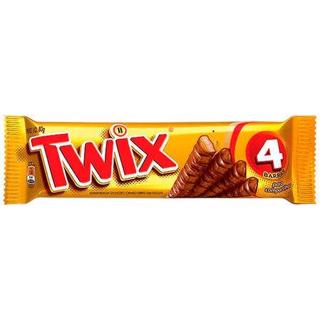 Twix Chocolate com Recheio de Caramelo Embalagem 80G