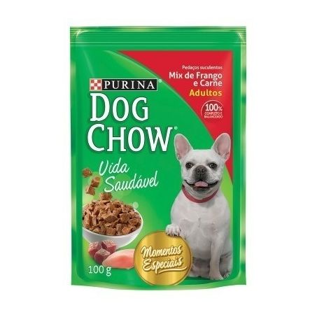 Ração Dog Chow Sachê Carne / Frango 100g