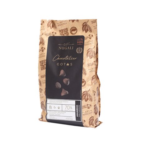 CHOCOLATE GOTAS NUGALI 450G 70% CACAU
