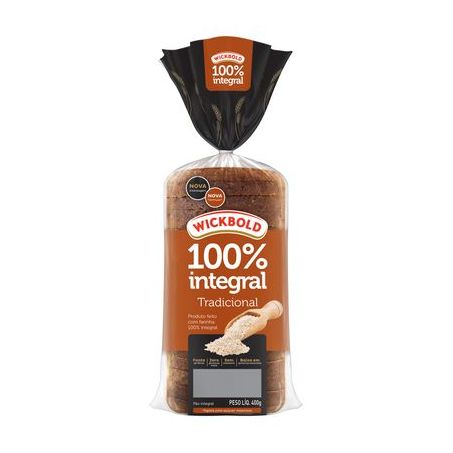 Pão de Forma Wickbold Grão Sabor 100% Integral 400G