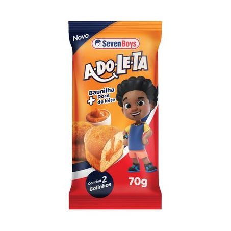 BOLINHO SEVEN BOYS BAUNILHA RECH DOCE DE LEITE 70G