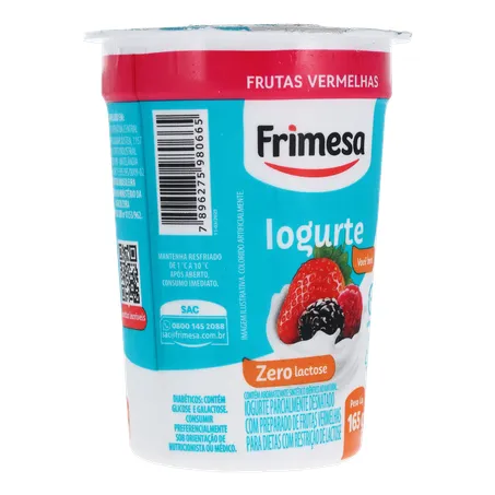 Iogurte Frimesa Zero Lactose Frutas Vermelhas 165g 
  360-13