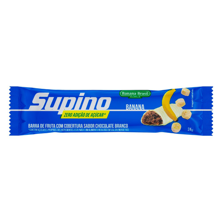 Barra de Fruta Supino Zero Banana e Chocolate Branco 28G