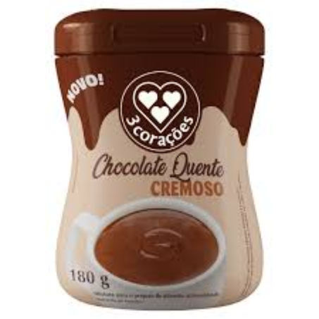 Chocolate quente em po pote 3 coracoes 180g