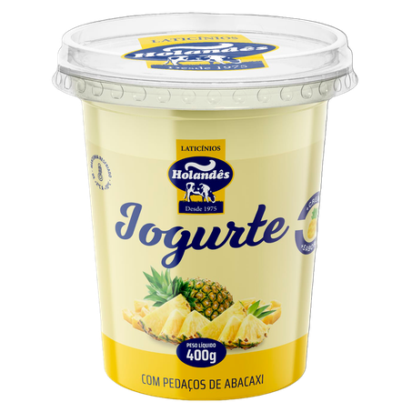 Iogurte Holandês Com Pedaços de Abacaxi 400g