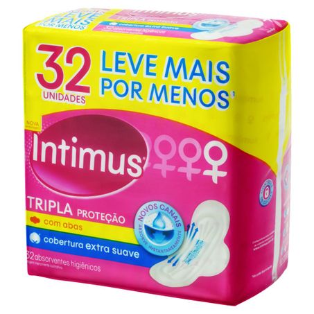 ABSORVENTE INTIMUS GEL C/ ABAS COB SUAV 32UN 360-2