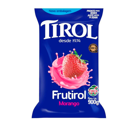 Bebida Láctea Fermentada Morango Tirol Frutirol 900G