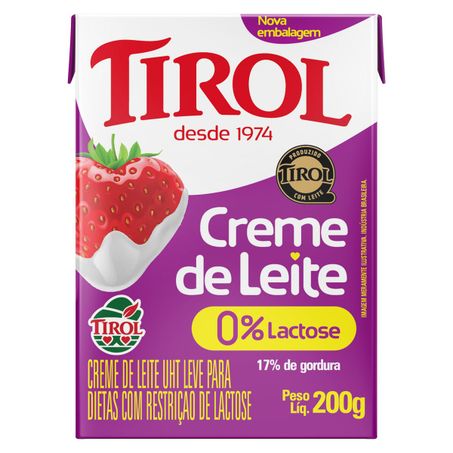 CREME DE LEITE UHT LEVE ZERO LACTOSE TIROL
